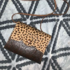 Leather & Cheetah Purse